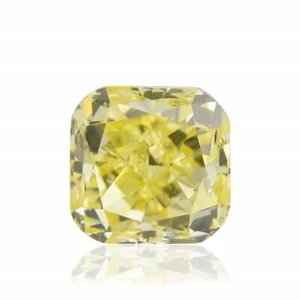 0,43 TCW Fancy Intense Yellow Loose Diamond Radiant Cut GIA Cert Rare Diamond - Bild 1 von 10
