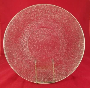 Vintage Indiana Glass 11" Dia. Dinner Plates Tree Bark, Crystal Ice  - Picture 1 of 5