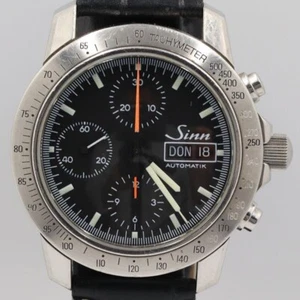 JUNK Sinn 303.1828 Automatic Chrono Day Date Black Dial Men's Watch - Picture 1 of 4