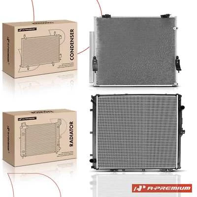 Radiador y condensador de aire acondicionado con secador y soporte para Toyota Tundra 2019 V8 4,6 L 5,7 L Foto 1 de 4