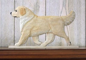 Golden Retriever Sign Plaque Wall Decor Cream - Picture 1 of 1