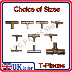 METAL BRASS ALUMINIUM T PIECEs FUEL LINE HOSE PIPE JOINER UNION Connector water - Picture 1 of 39