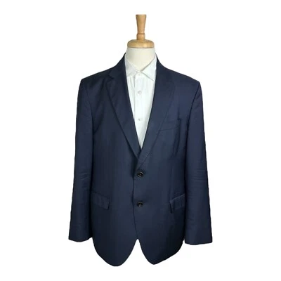 Carolina Herrera синий чисто шерсти 2-Btn мужской блейзер размер 46R отличном - Изображение 1 из 4