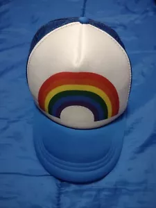 Blue Rainbow Hat Clothing Accessory Baseball Cap Collectable Item Cosplay Item. - Picture 1 of 2