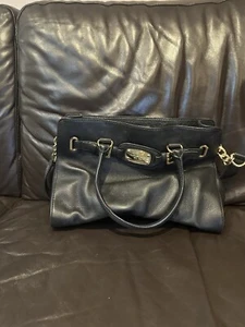 Michael Kors Large Black Hamilton Leather Bag - Picture 1 of 3