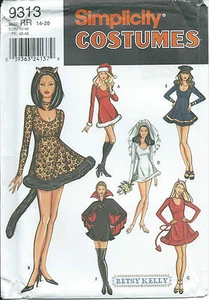 S 9313 sewing pattern COSTUME Santa Leopard Devil Bride Pilot Vampire sew UNCUT - Picture 1 of 1