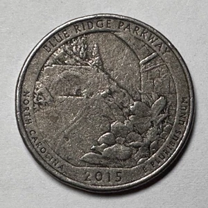 Error - 2015 P Blue Ridge Parkway Quarter Improperly Annealed Planchet - Picture 1 of 4