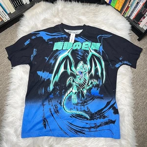 YUGIOH BLUE EYES WHITE DRAGON SHIRT YU GI OH ANIME SHIRT BOXLUNCH - Picture 1 of 6