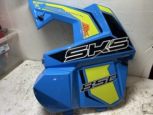 Polaris Axys Pro Rmk SKS 850 Left Side Panel Door Assembly Voodoo Blue Lime - Picture 1 of 9