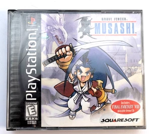 Brave Fencer Musashi (Sony PlayStation 1, 1998) PS1 Etiqueta Negra Sin Manual - Imagen 1 de 23