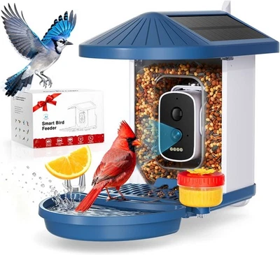 Alimentador inteligente para pájaros con cámara, Alimentador de identificación de aves IA, 4K HD Foto 1 de 4