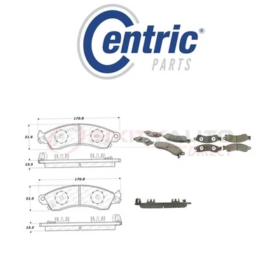 Centric Ceramic Disc Brake Pads w Shims for 1988-1996 Chevrolet Corvette nh Foto 1 de 4
