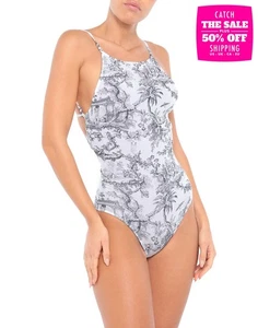 RRP€200 WOLFORD Antoinette Beach Body Swimsuit Size XS Toile De Jouy Reversible - Picture 1 of 5