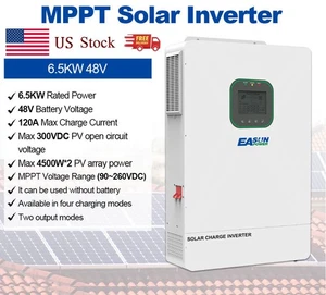 6500W 6.5KW Hybrid Solar Inverter 48V 150A 120V/240V MPPT Parallel BMS Wifi US - Picture 1 of 18