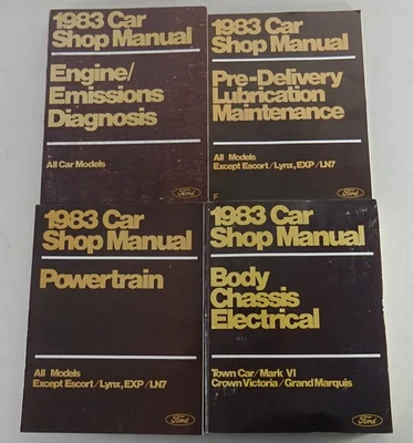 Manual De Taller Lincoln CONTINENTAL Mark VI, Mercury COLONY PARK, Ford... 1983 - Imagen 1 de 4