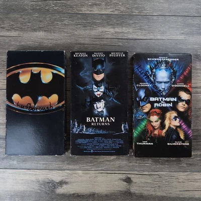 Lot of 3 Batman VHS Movies Batman, Returns, Batman & Robin All Tested See Photos - Image 1 of 4