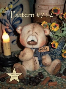 Primitive Patti's Ratties Easter Baby Bear Doll Ornie Paper Pattern #712 - Picture 1 of 2