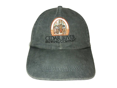 CEDAR RIVER BREWING COMPANY Gray SEATTLE BREWERY HAT Beer Work Baseball Gym Cap - Image 1 of 4