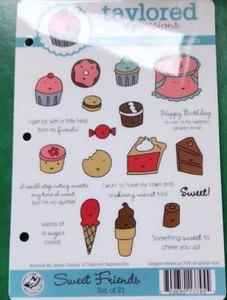 Taylored Expressions Rubber Stamps:" Sweet Friends  "  Cupcake comb.Ship. EUC  - Picture 1 of 2