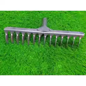 14 ZAHNZÄHNE ERSATZRECHEN KOPF GARTEN BLATT BLÄTTER METALL KOHLENSTOFFSTAHL - Bild 1 von 2