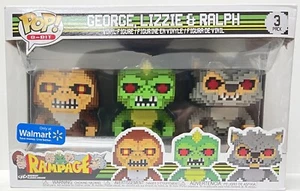 Rampage 8-BIT 3 Pack George Lizzie & Ralph Funko Pop! | Walmart Excl caja dañada - Imagen 1 de 9