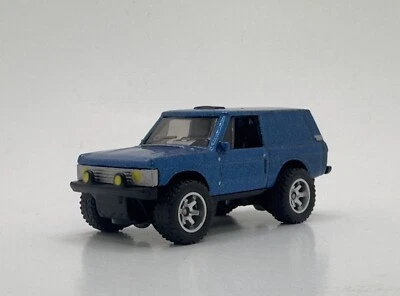 Hot Wheels Custom Range Rover Classic Metallic Blue Real Riders 1/64 With Case - Image 1 of 4