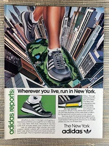 Adidas The New York Running Shoe Sneaker EVA Heel 1983 Vintage Print Ad - Picture 1 of 1