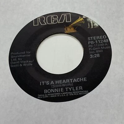 Bonnie Tyler - It's A Heartache / It's About Time - 1978 RCA 11249 - VG+ Foto 1 de 2