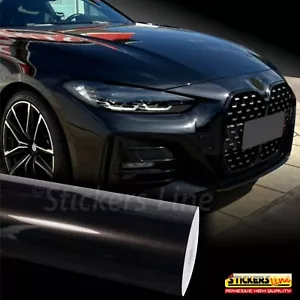 Pellicola adesiva nero metallizzato lucido car wrapping wrap auto moto - Foto 1 di 8