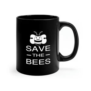 Save the Bees 11ounce Black Coffee Mug - Bild 1 von 7