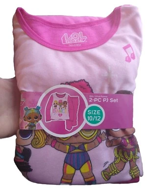 NUEVO CON ETIQUETAS 2-PC Niñas 10-12 LOL Muñeca Sorpresa Conjunto de Pijama Rosa Manga Larga Camisa y Pantalones Foto 1 de 4