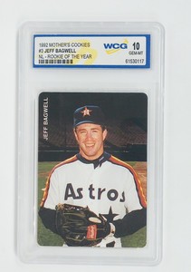 GRADED 💎GEM MINT 10 SP 1992 Mother's Cookies Jeff Bagwell #3 HOUSTON ASTROS RC