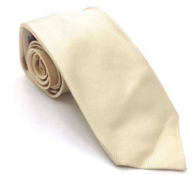 $95 Burma Bibas Mens Solid Yellow Silk Neck Tie Skinny Classic Necktie 58x3.25 - Изображение 1 из 4