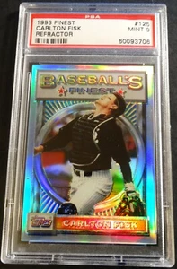 1993 CARLTON FISK TOPPS FINEST REFRACTOR #125 PSA 9 WHITE SOX POP 93 (125) - Picture 1 of 2