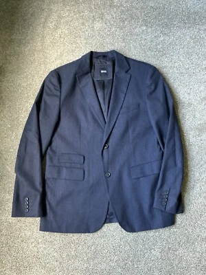 Hugo Boss Clásico Negro Claro Pin Rayas Traje Chaqueta/Ablazer, 42R Foto 1 de 4