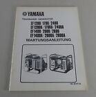 Wartungsanleitung Yamaha Generator EF 1200 1700 2400 1400 2000 2400 & A '02/1985