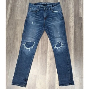 American Eagle Next Level Airflex Dstressed Denim Jeans Slim Sz 30X30 - Picture 1 of 12