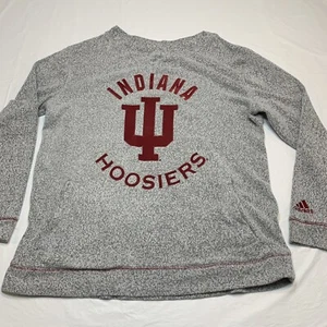 Adidas NCAA Indiana Hoosiers Gray Pullover Sweater Women’s Large - Picture 1 of 7