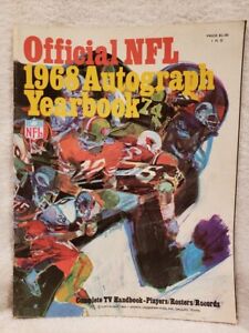 RARE 1968 Sports Underwriters Official NFL Autograph Yearbook/TV Handbook, NICE!