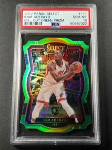 BAM ADEBAYO 2017 PANINI SELECT #171 DIE CUT PRIZM ROOKIE RC /65 PSA 10 GEM HEAT - Picture 1 of 4