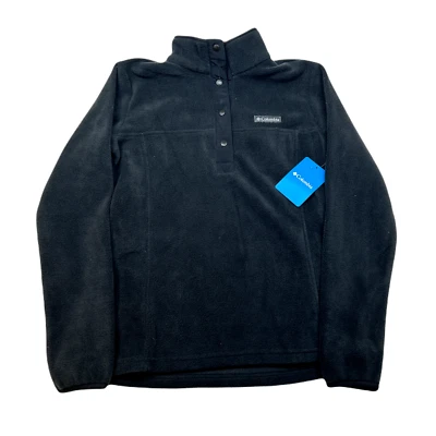 Columbia Benton Springs Fleece Pullover Womens XS Black 1/2 Snap Jacket $65 - Image 1 of 4