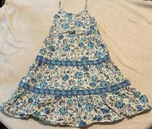 Blue Floral Dress Girls Old Navy Size Small 6 to 7 Sundress - Picture 1 of 3