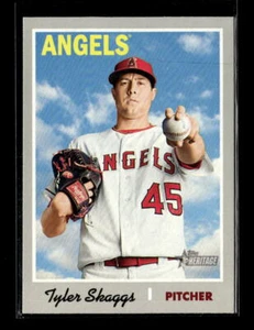 2019 Topps Heritage Tyler Skaggs Los Angeles Angels #326 5 Card Lot - Picture 1 of 2