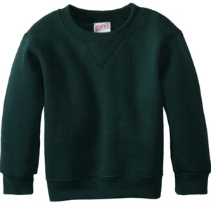 Soffe Little Boys' Crew Sweatshirt, Dark Green, Small - Picture 1 of 1