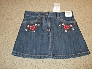 NEW NWT GYMBOREE ALPINE SWEETIE BLUE DENIM HEART SKORT SIZE 4 - Picture 1 of 1