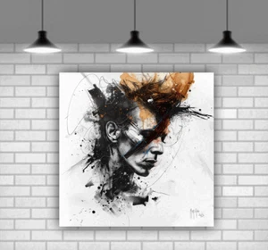 David Bowie Leinwand Wandkunst Druck gerahmt zum Aufhängen bereit Wanddekor moderne Kunst - Bild 1 von 8