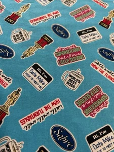 Officially Licensed Office Character Fabric Tv Show 100% Cotton - Picture 1 of 3