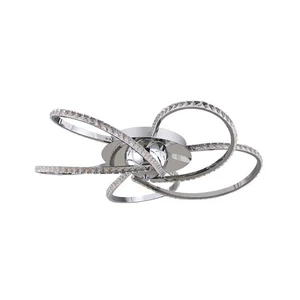 Irie Dimmable LED Ceiling Light 5 Strand Crystal Metal Chrome - Picture 1 of 8