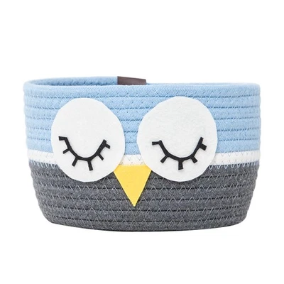 , Storage Basket, Cotton Cord Storage Basket, Toy Cotton Rope Basket - Blue +... - Image 1 of 4