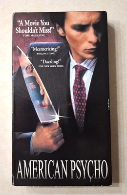 American Psycho VHS 2000 Christian Bale First Print R Rated Universal Lionsgate - Image 1 of 4